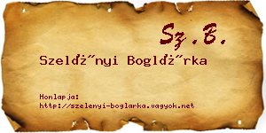 Szelényi Boglárka névjegykártya
