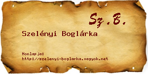 Szelényi Boglárka névjegykártya