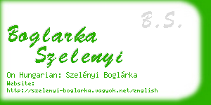 boglarka szelenyi business card